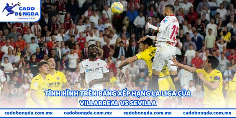 Tình hình trên bảng xếp hạng La Liga của Villarreal vs Sevilla
